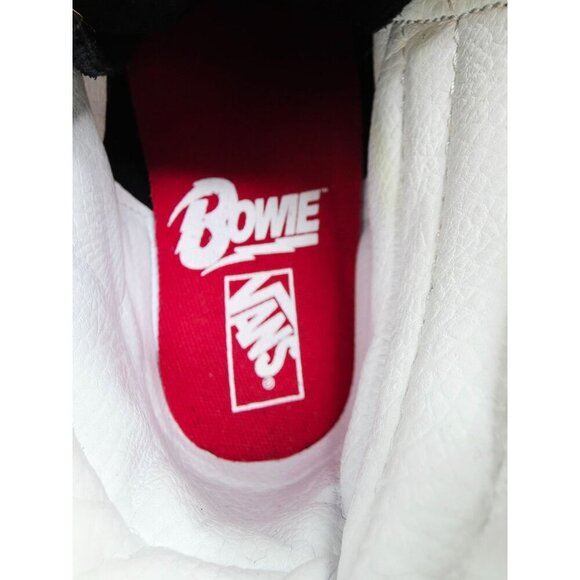 Vans David Bowie Womens 6.5 or Mens 5 Black White Check Hi Lace Embroidered Logo - Picture 7 of 13